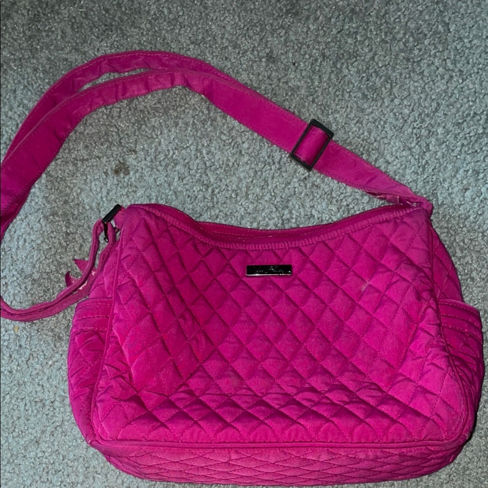 Vera Bradley Fuchsia Quilted Shoulder Bag